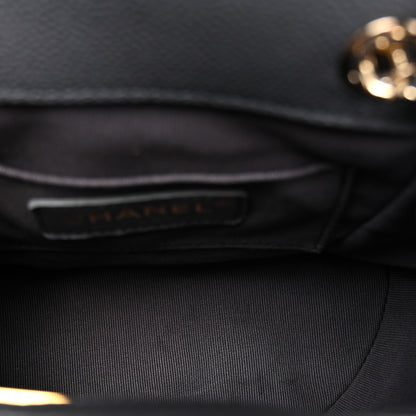 Chanel Shiny Caviar Quilted Small Duma Pockets Drawstring Backpack Grey 5 of 10