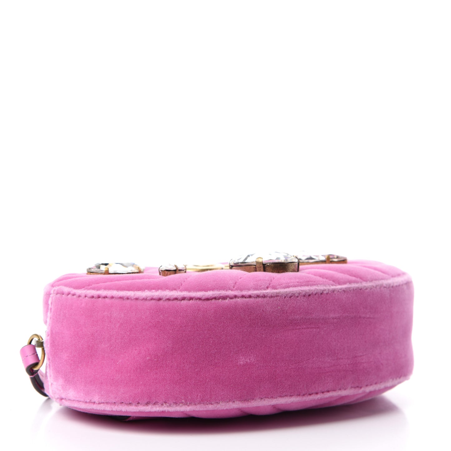 Velvet Matelasse Marquise Crystals GG Marmont Belt Bag 95 38 Malva
