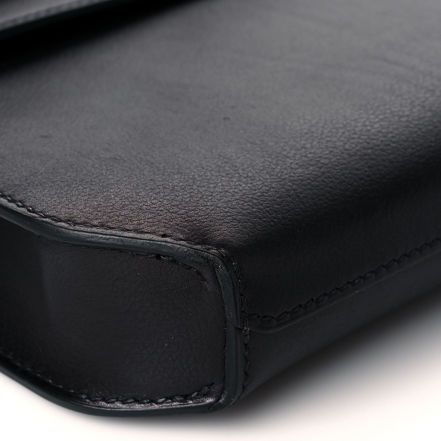 Hermes Evergrain Matte Alligator Kelly Depeches 25 Pouch Black Bleu Nuit 9 of 12