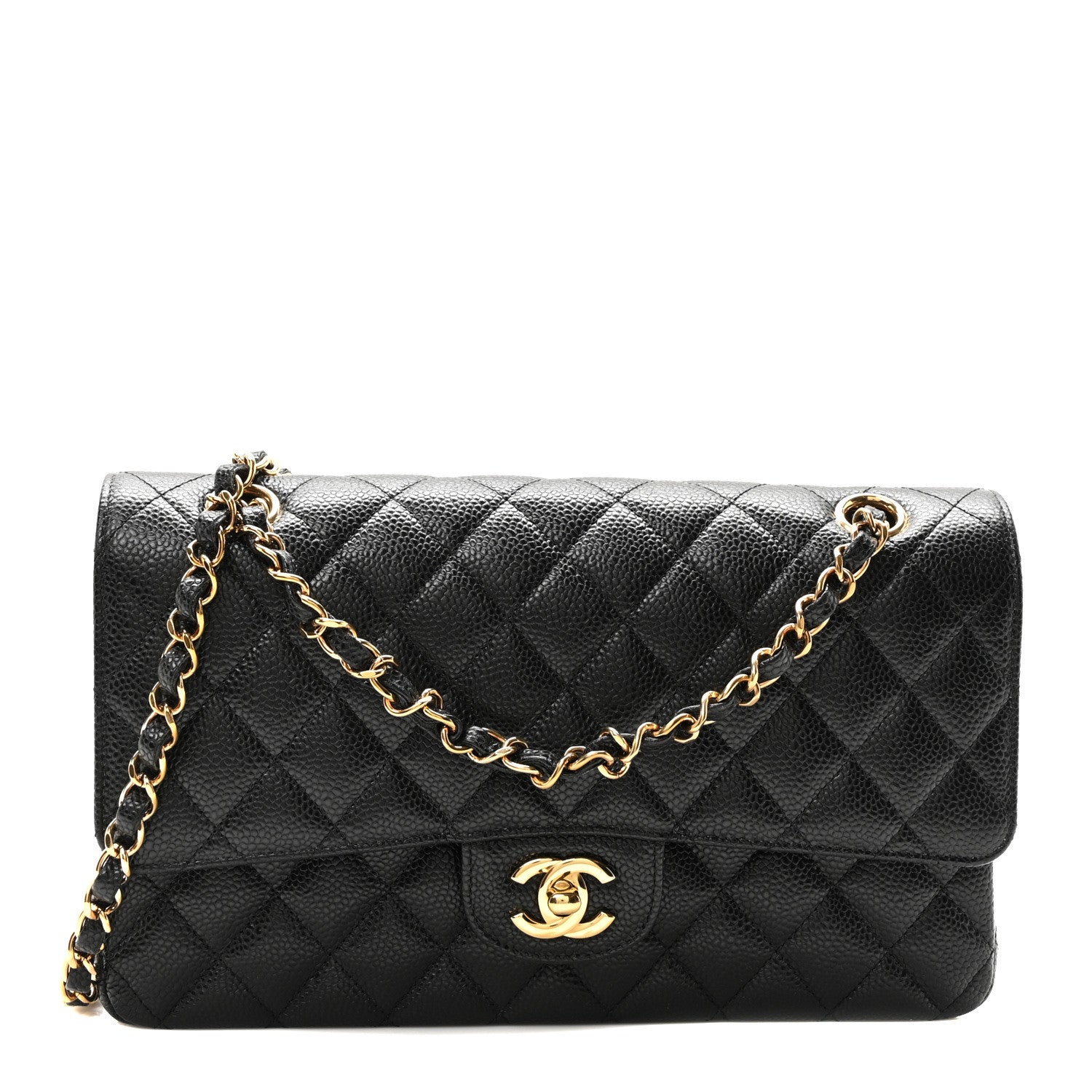 Chanel Caviar Quilted Medium Double Flap Black 1 of 11