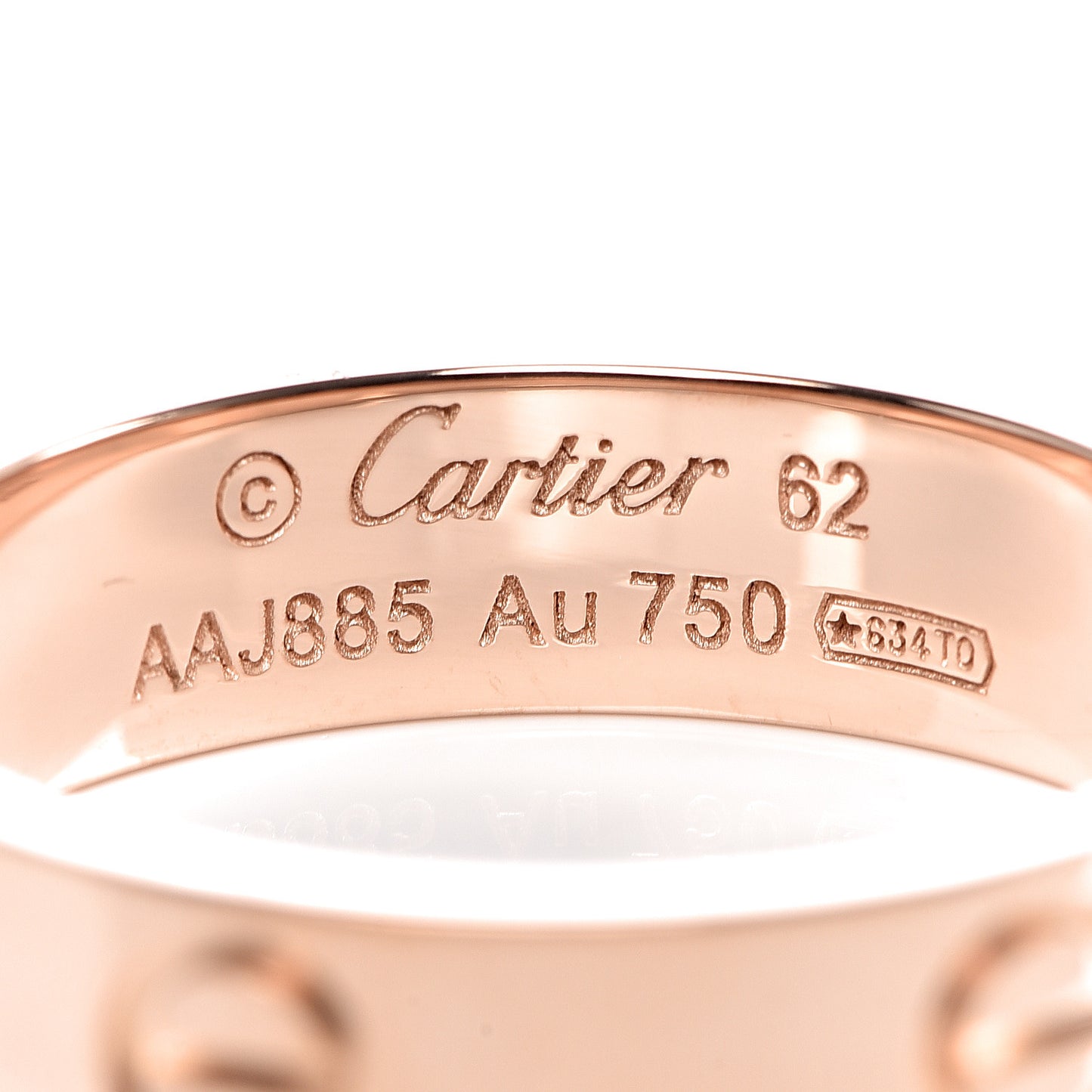18K Pink Gold 5.5mm LOVE Ring 62 10