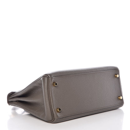 Hermes Taurillon Clemence Kelly Retourne 28 Etain 5 of 42