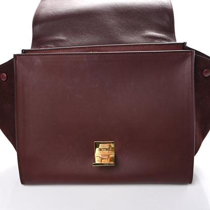 Celine Smooth Calfskin Suede Medium Trapeze Burgundy 11 of 15