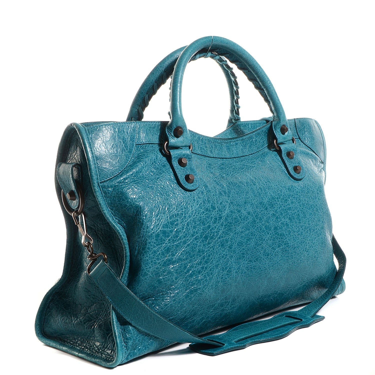 Balenciaga Agneau Classic Hardware City Bleu Paon 3 of 12
