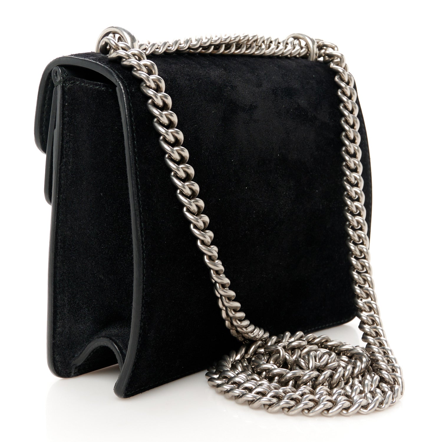 Gucci Suede Mini Dionysus Shoulder Bag Black 3 of 10