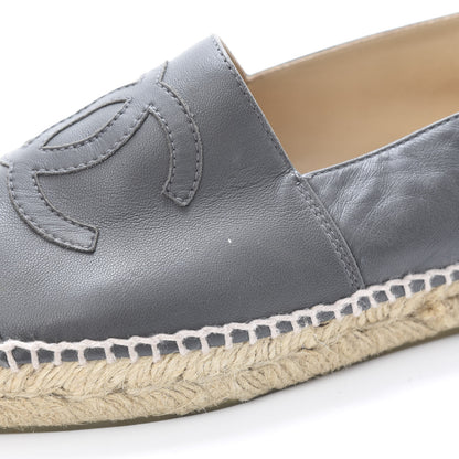 Chanel Lambskin CC Espadrilles 38 Dark Grey 10 of 13