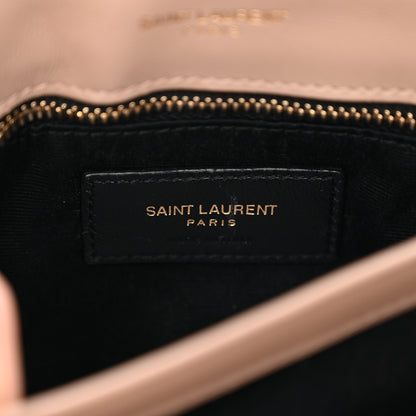 Saint Laurent Calfskin Y Quilted Monogram Toy Loulou Crossbody Bag Dark Beige 6 of 11