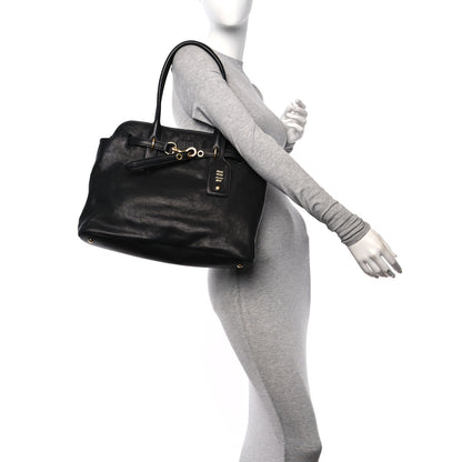 Miu Miu Nappa Medium Aventure Bag Black 2 of 10