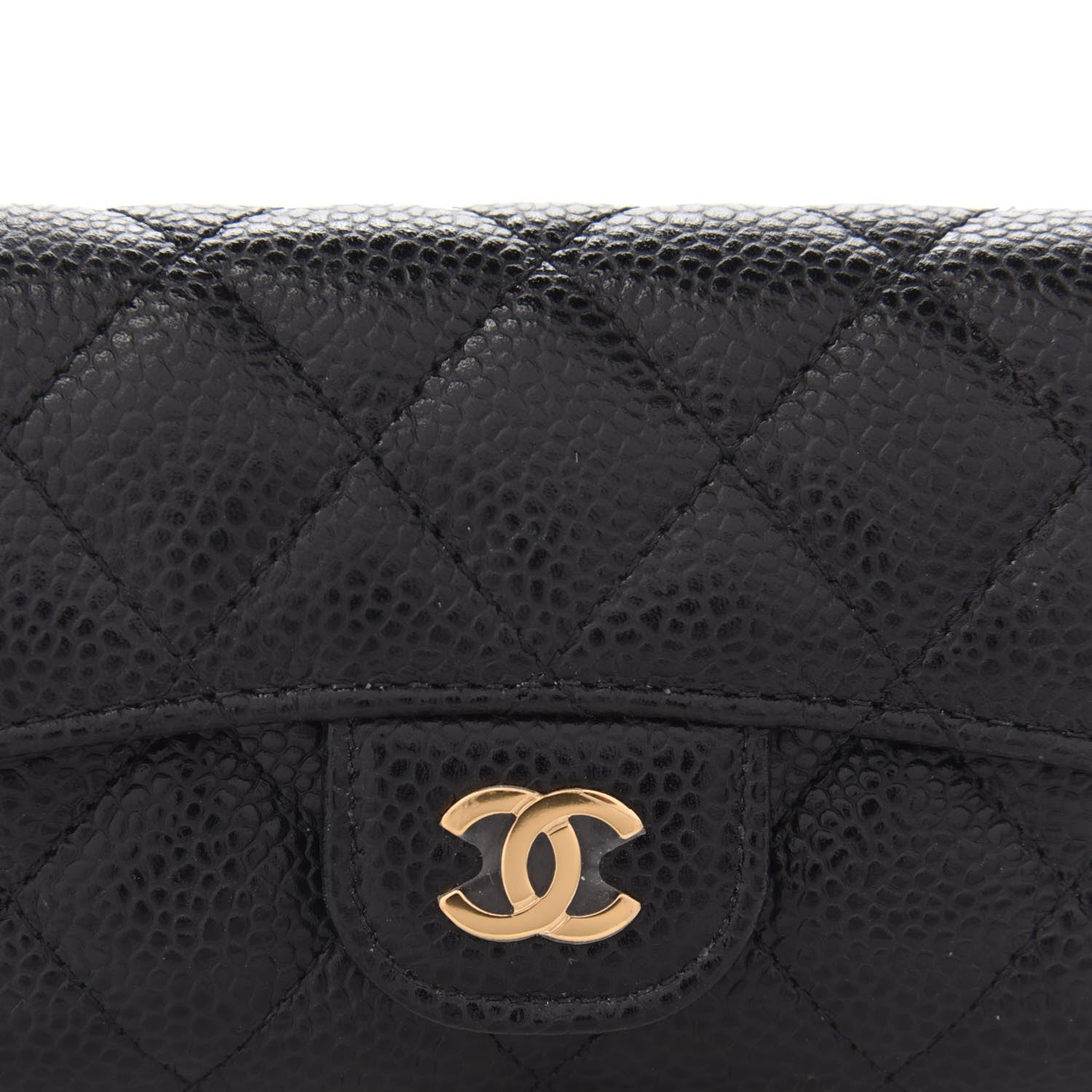 Chanel Caviar Quilted Flap Card Holder Wallet Black 11 of 12