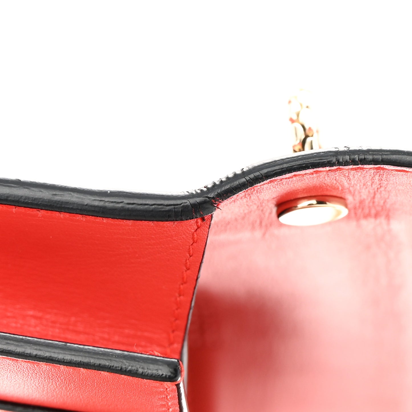 Calfskin Serpenti Forever Mini Flap Clutch Red