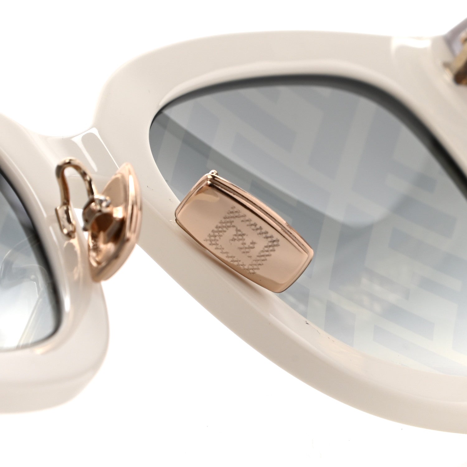 Fendi Acetate FF Sunglasses FF 0434/G/S White Gold 7 of 7