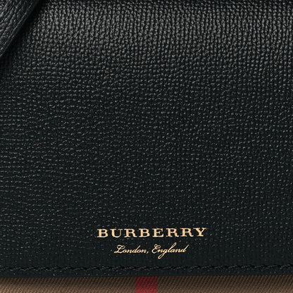 Burberry Grained Calfskin House Check Tartan Mix Hampshire Wallet On Chain Black 7 of 9
