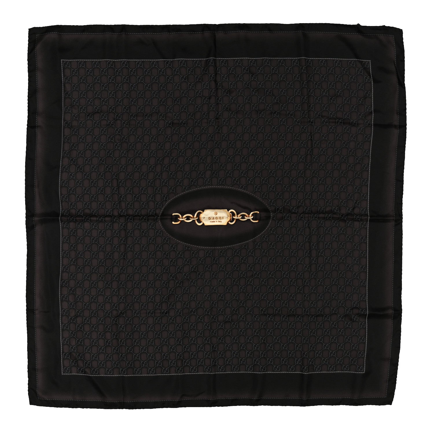 Gucci Silk Monogram Square Scarf Brown 1 of 8
