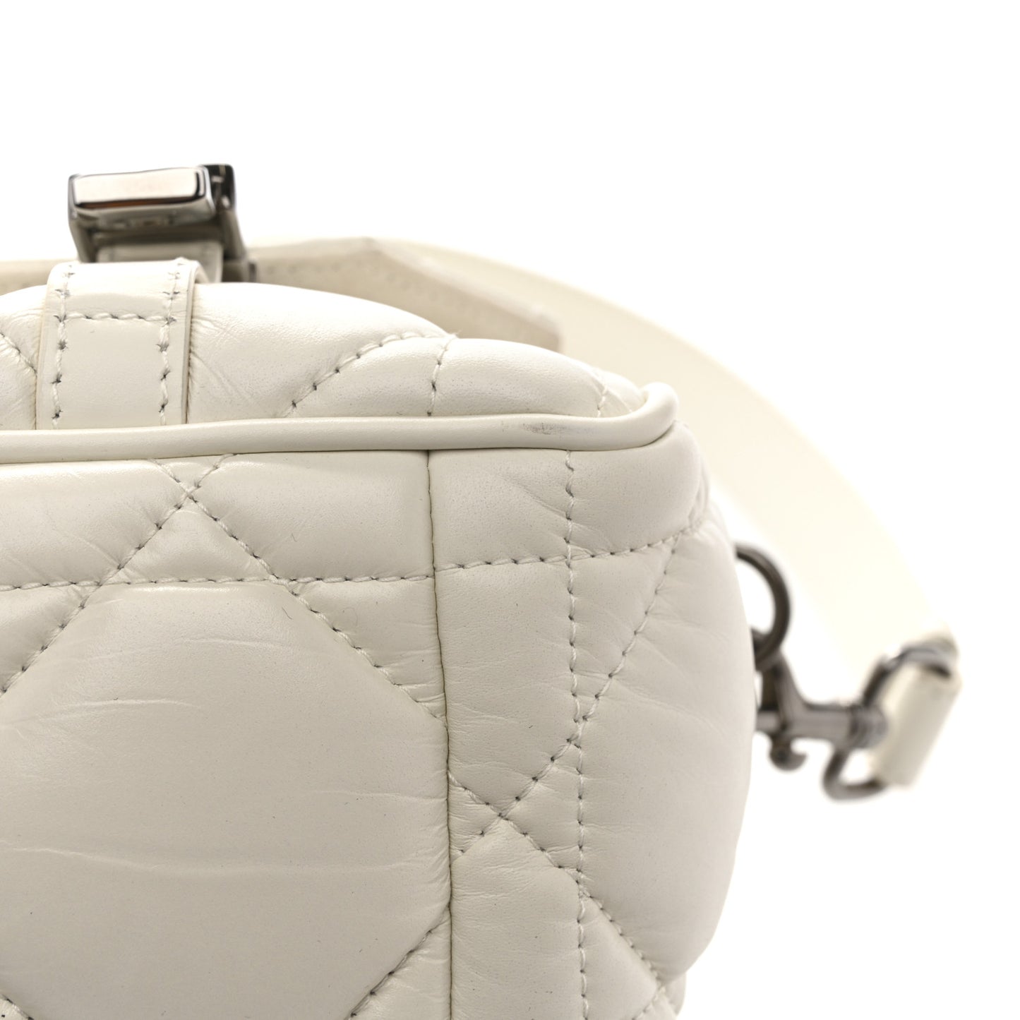 Calfskin Macrocannage Small Diorcamp Messenger Latte