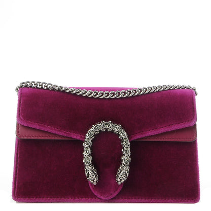 Gucci Velvet Super Mini Dionysus Shoulder Bag Fuchsia Violet Cyclamen 1 of 8