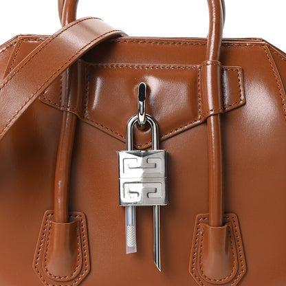 Givenchy Box Calfskin Mini Lock Antigona Shoulder Bag Tan 8 of 10