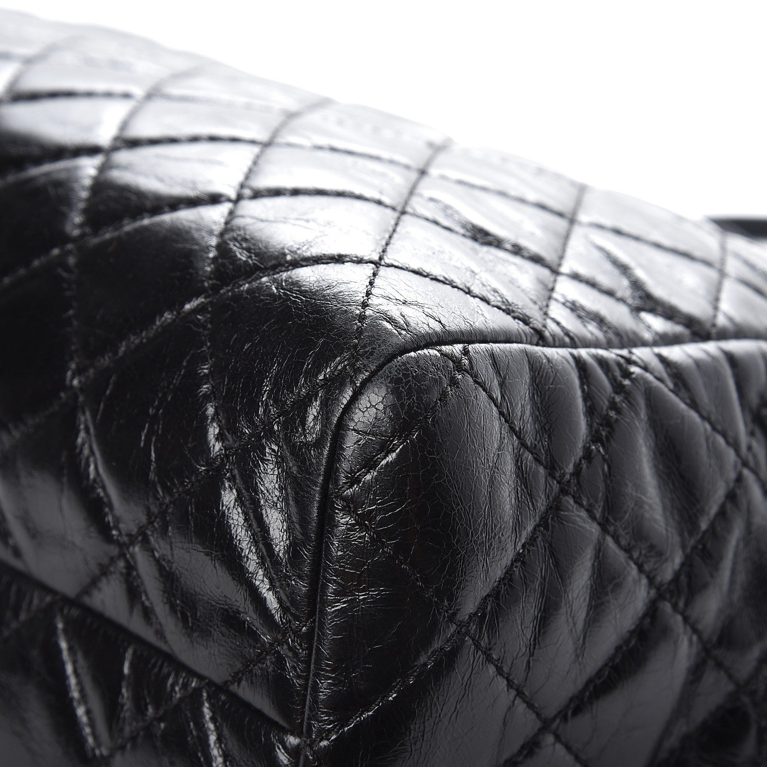 Chanel Glazed Calfskin Quilted Large Front Pocket Tote Black 11 of 12