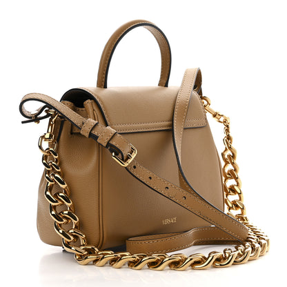 Versace Grained Calfskin Small La Medusa Top Handle Bag Brown 3 of 9