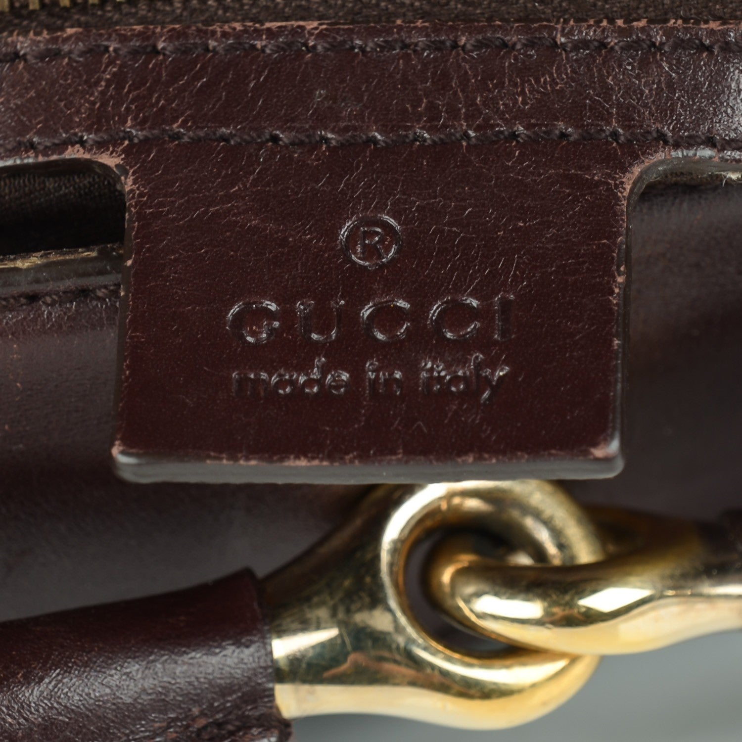 Gucci Guccissima Large Horsebit Chain Hobo Chocolate Brown 6 of 7