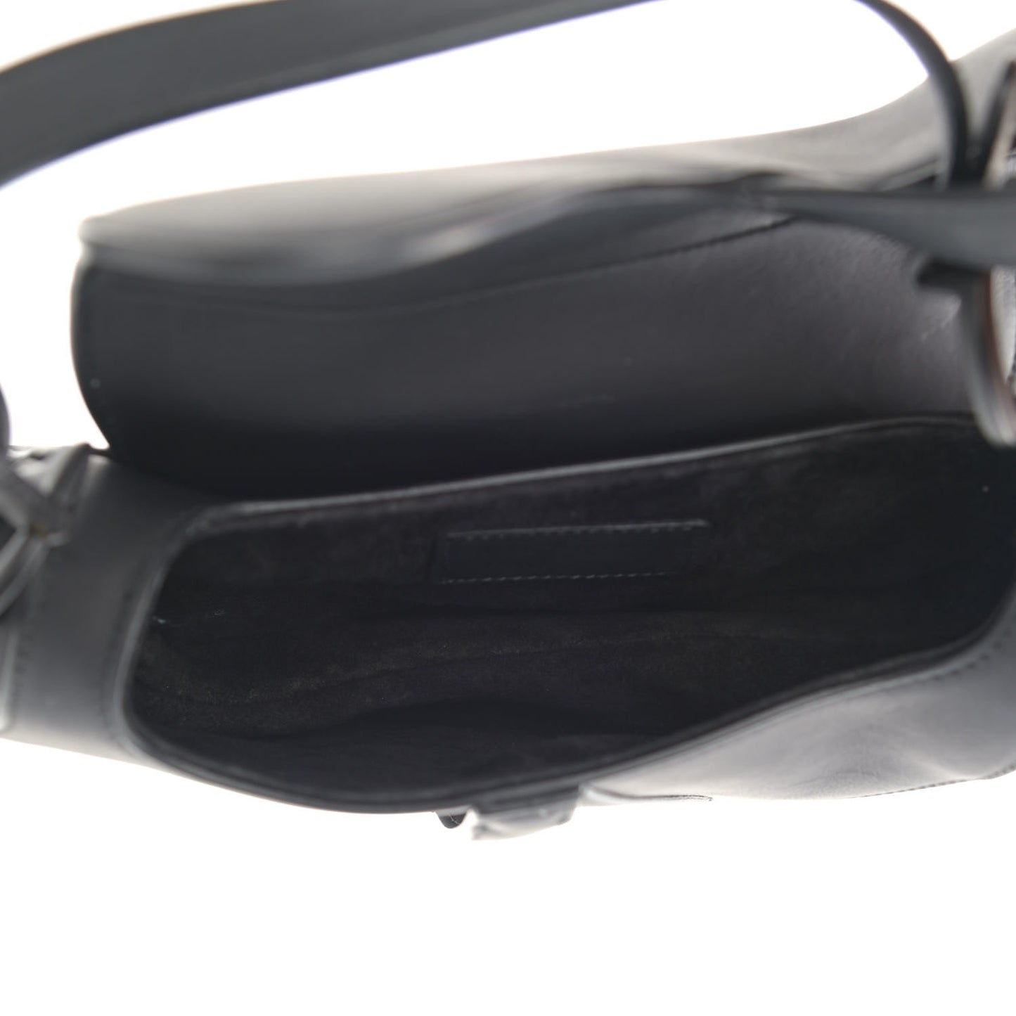 Ultra Matte Calfskin Mini Saddle Bag Black