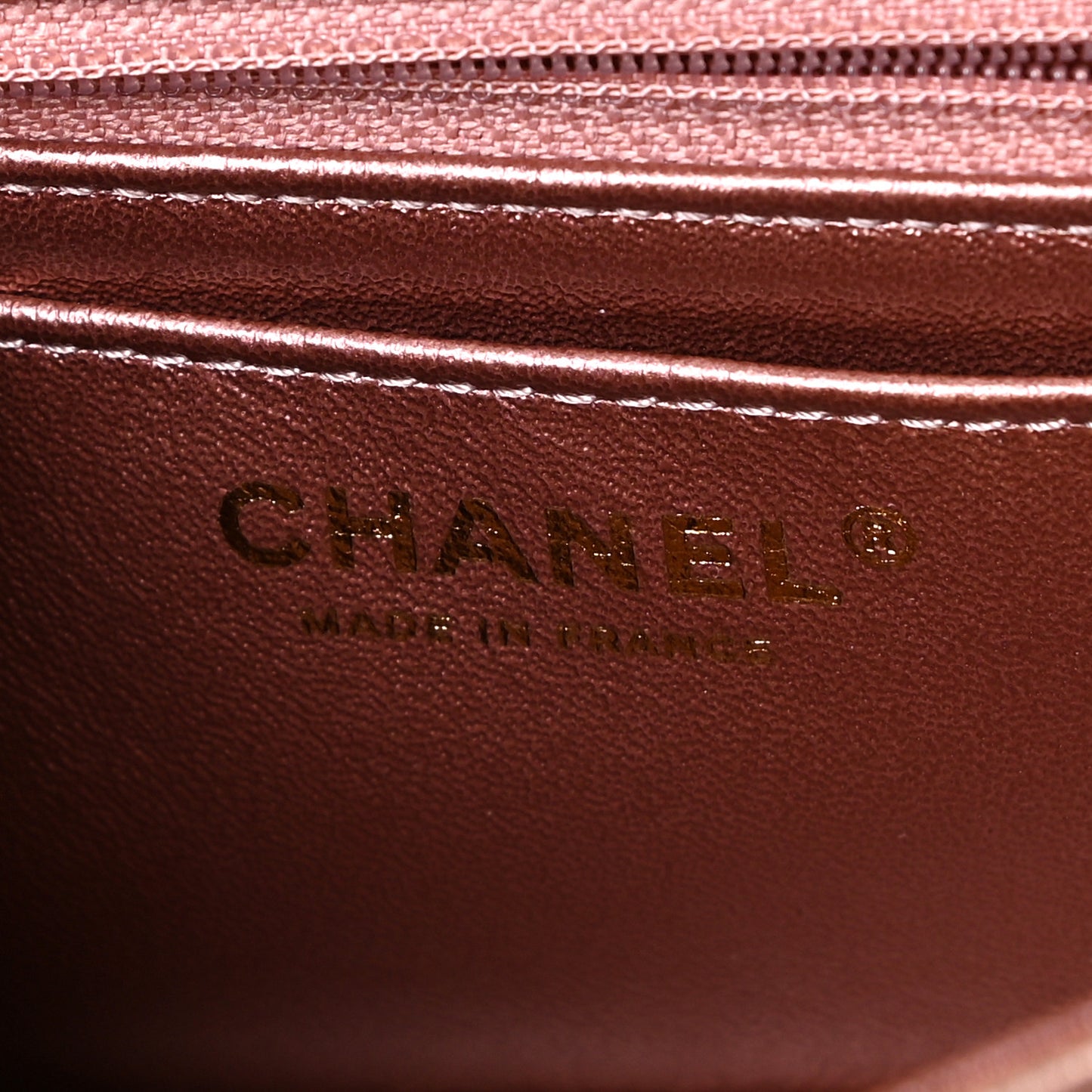 Metallic Grained Calfskin Quilted 2.55 Reissue Mini Flap Copper Pink
