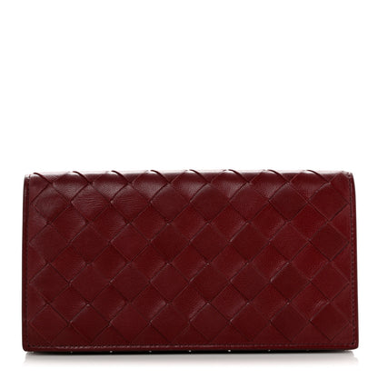 Bottega Veneta Nappa Intrecciato Flap Wallet Bordeaux 1 of 9
