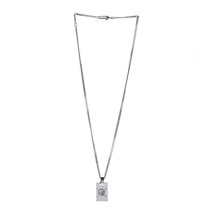Gucci Sterling Silver GucciGhost Hamlet Skull Dog Tag Pendant Necklace 3 of 5