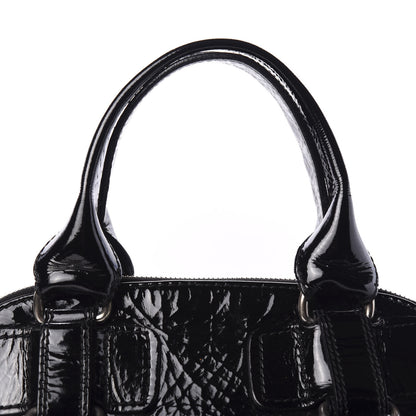 Chloe Patent Calfskin Quilted Large Bay Tote Black 9 of 9