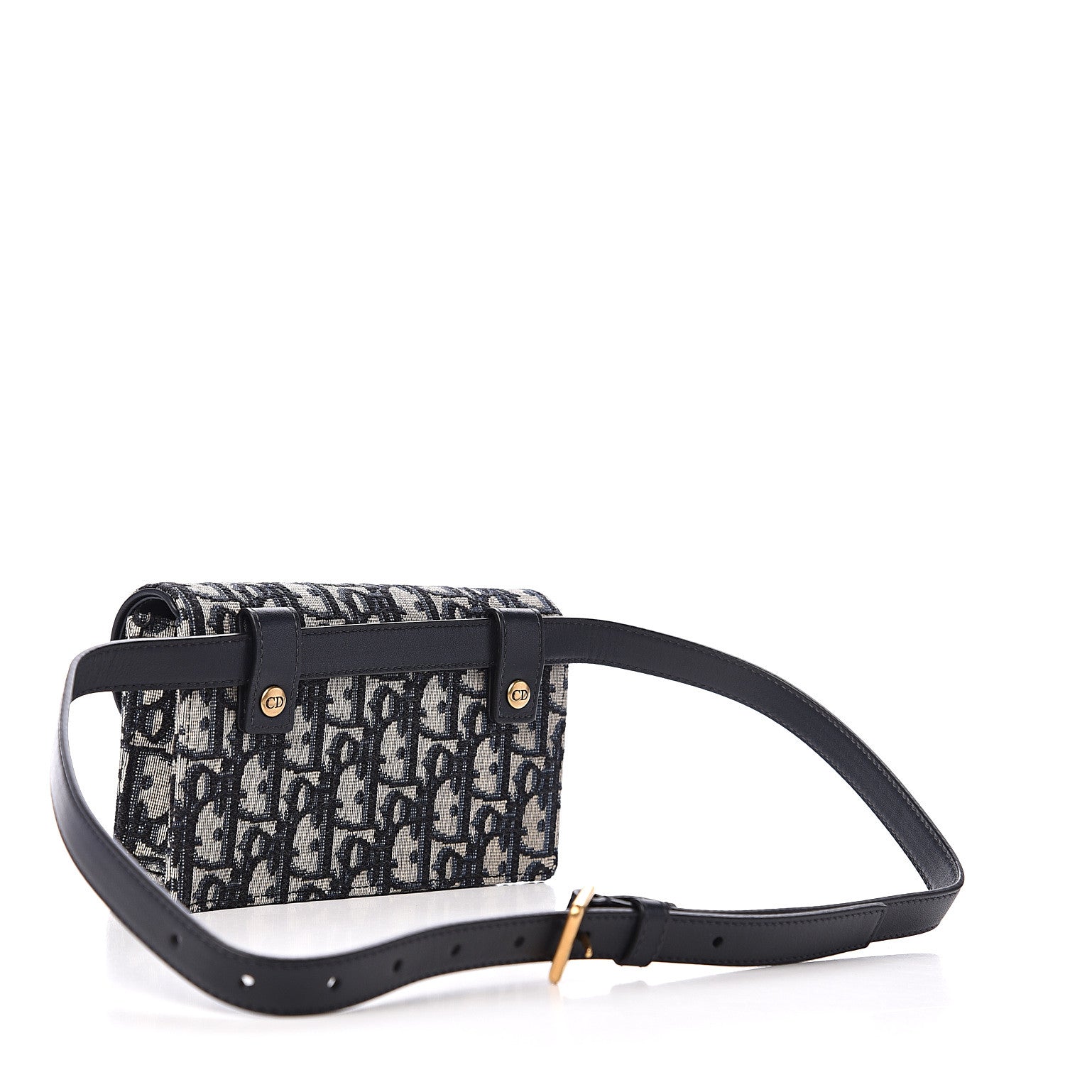 Christian Dior Oblique Saddle Belt Bag Blue 2 of 9