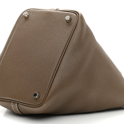 Hermes Taurillon Clemence Picotin Lock 18 PM Etoupe 10 of 11