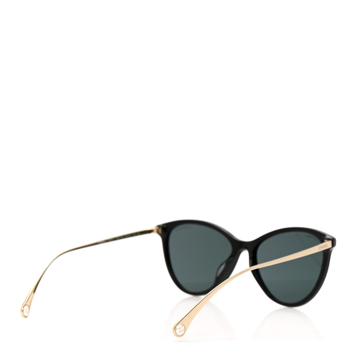 Chanel Acetate Metal Butterfly Sunglasses 5459-A Black Gold