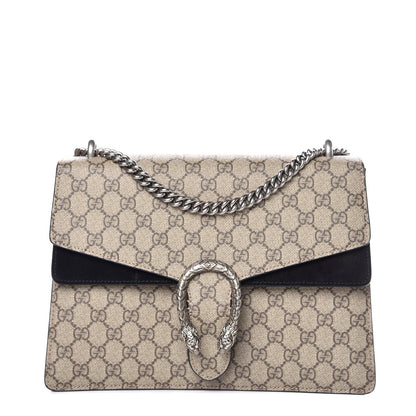 Gucci GG Supreme Monogram Medium Dionysus Shoulder Bag Black 1 of 10