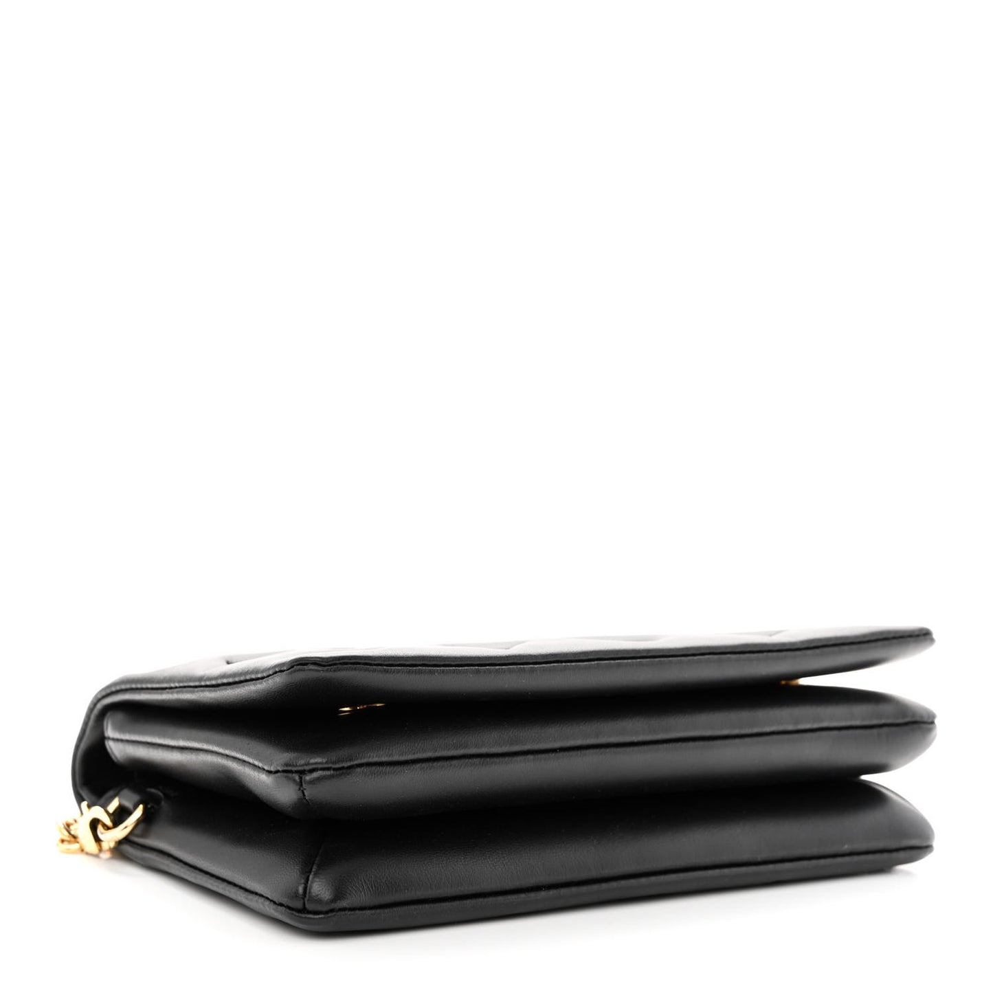 Lambskin Embossed Monogram Pochette Coussin Black