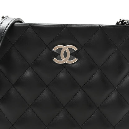 Chanel Lambskin Quilted Uniform Crossbody Bag Black 8 of 11