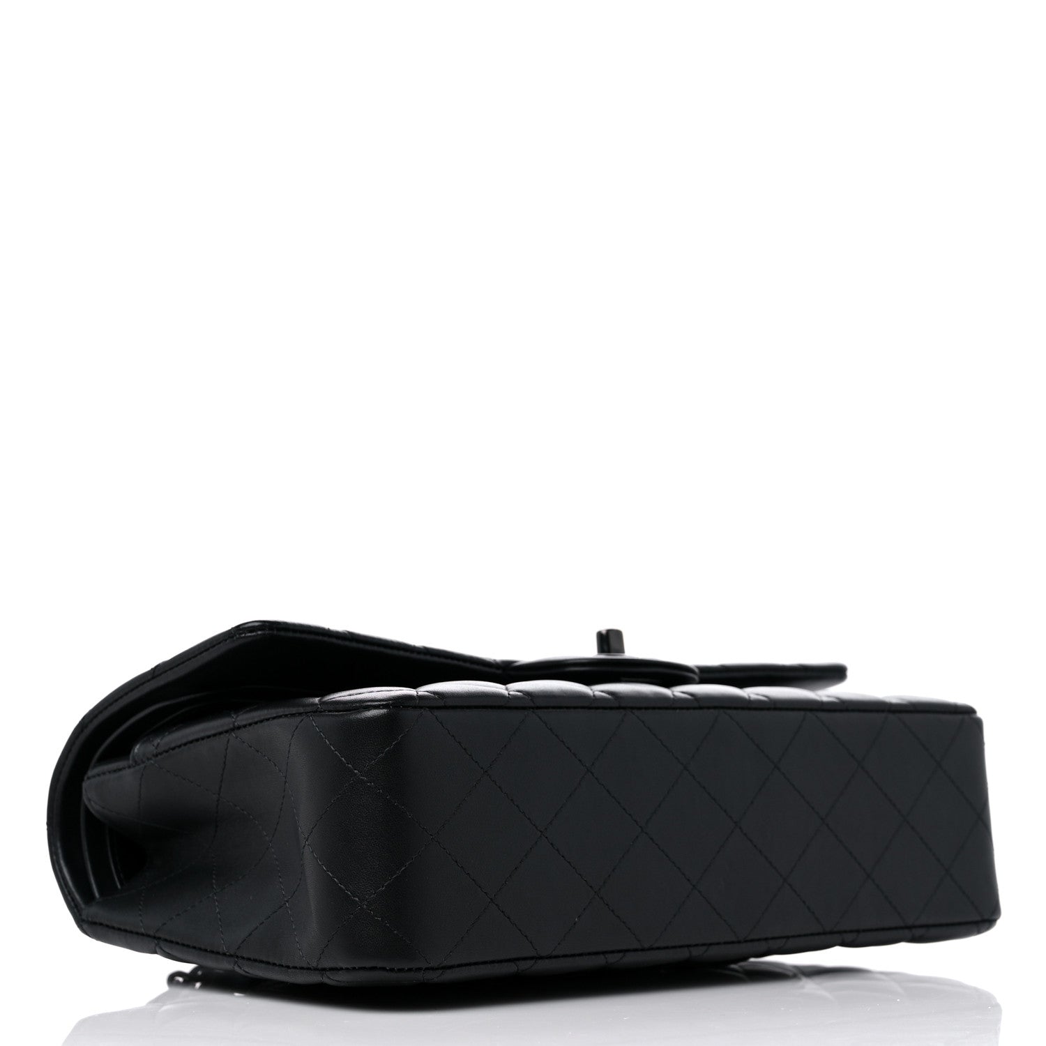 Chanel Lambskin Quilted Medium Double Flap So Black 4 of 12