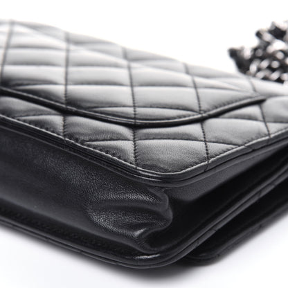 Chanel Lambskin Quilted Wallet On Chain WOC Black 15 of 19