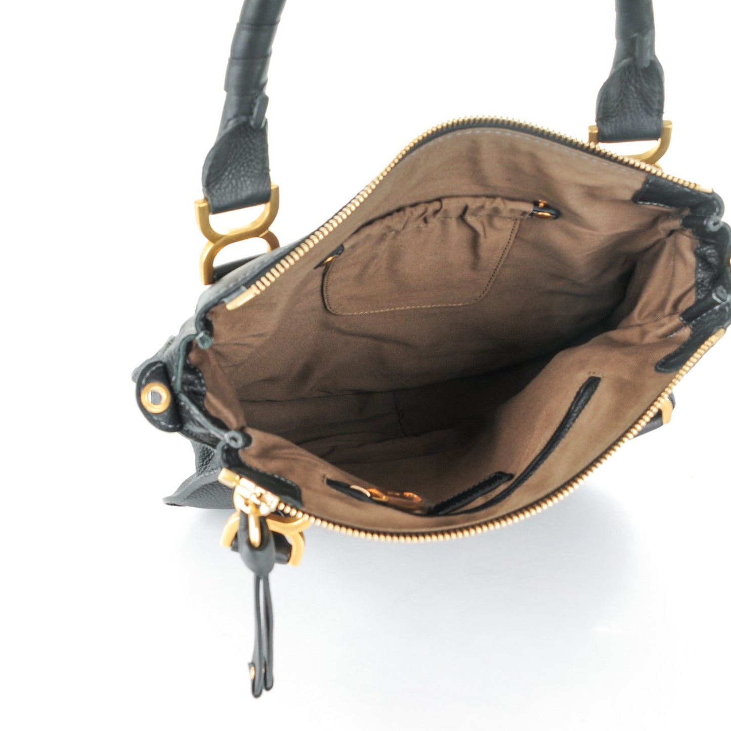 Calfskin Medium Marcie Satchel Black
