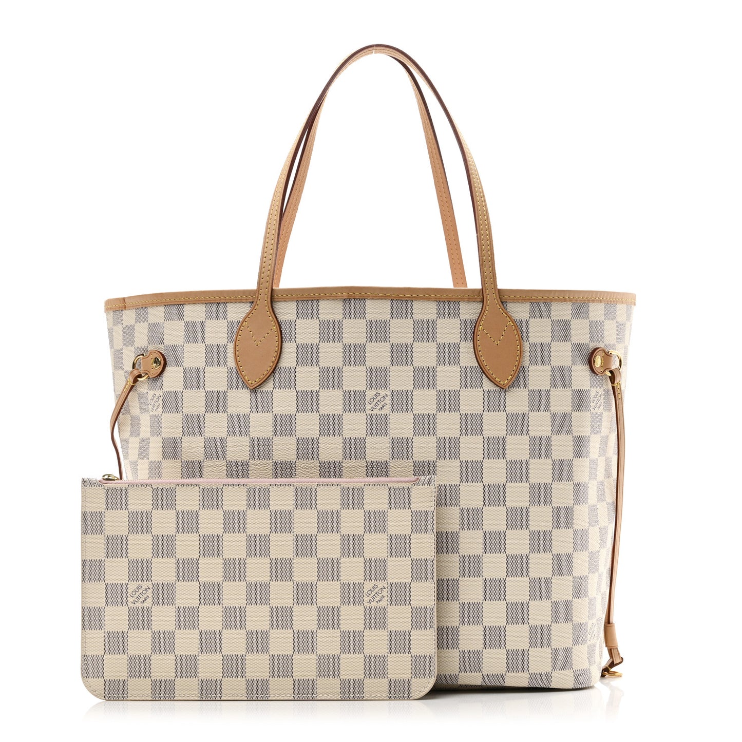 Damier Azur Neo Neverfull MM Rose Ballerine
