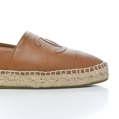 Chanel Calfskin CC Espadrilles 38 Light Brown 15 of 23