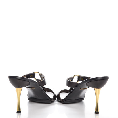 Gucci Calfskin Sandal Heels 37 Brown 6 of 9
