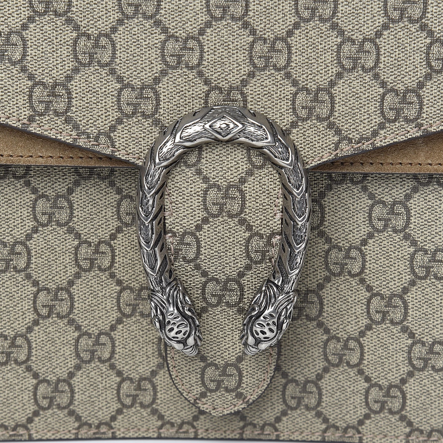 GG Supreme Monogram Medium Dionysus Shoulder Bag Taupe