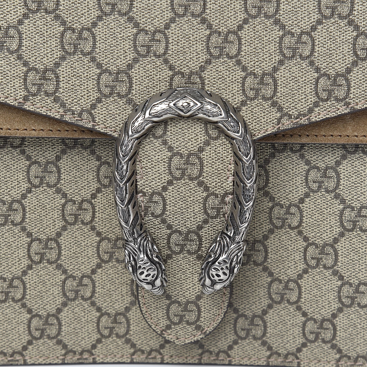 Gucci GG Supreme Monogram Medium Dionysus Shoulder Bag Taupe 12 of 12