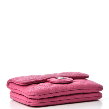 Chanel Iridescent Caviar Quilted CC Card Holder Pink 4 of 10