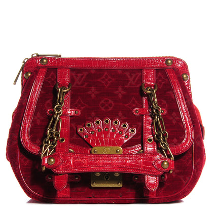 Louis Vuitton Monogram Velours Gracie MM Red 1 of 7