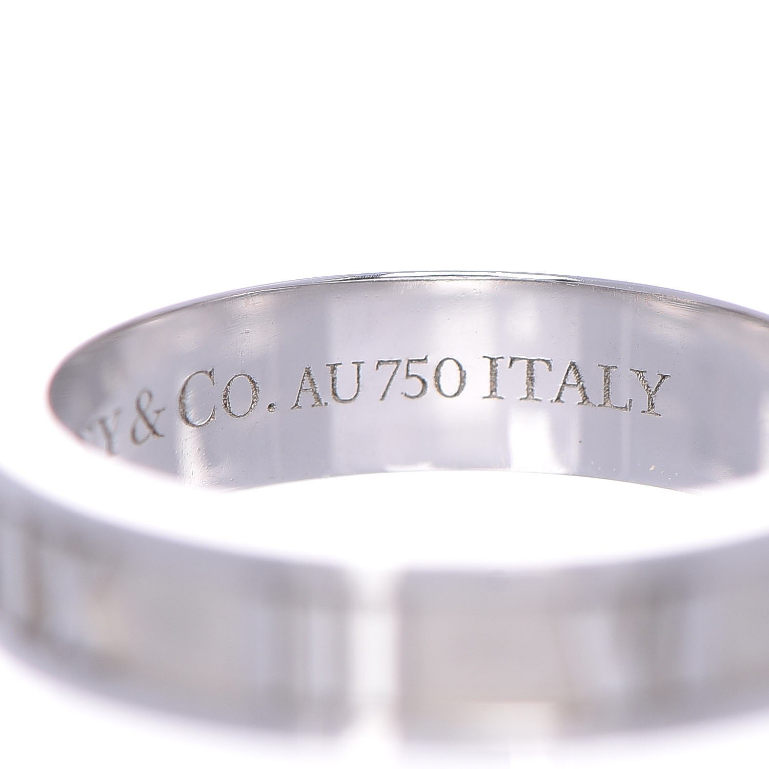 Tiffany 18K White Gold Atlas Ring 49.5 5 7 of 8