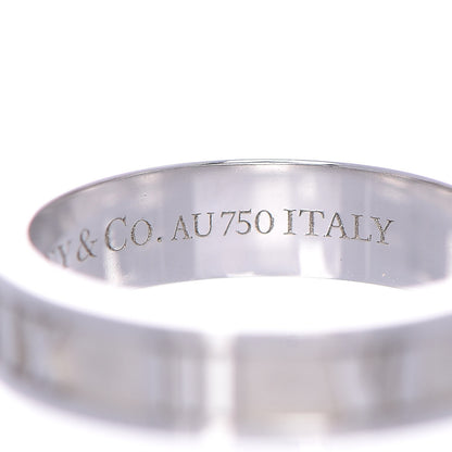 Tiffany 18K White Gold Atlas Ring 49.5 5 7 of 8