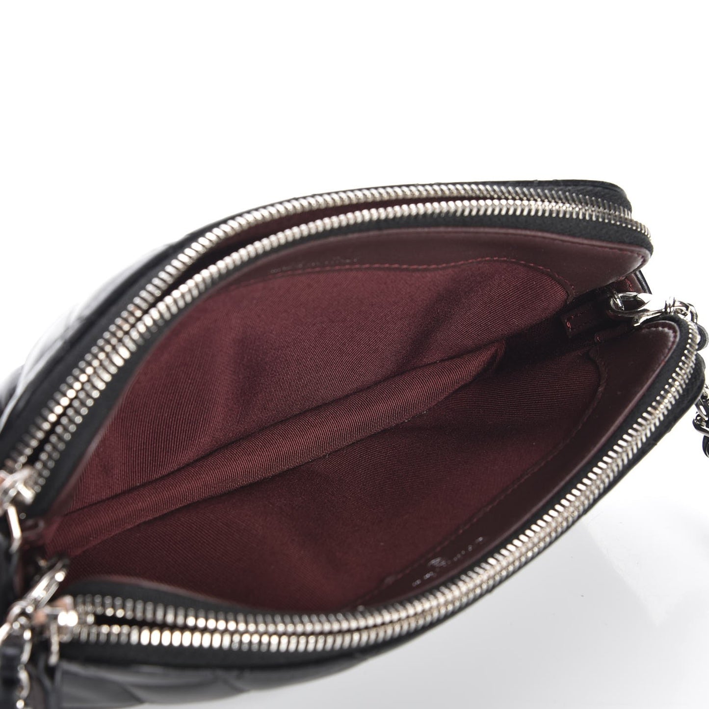 Lambskin Quilted Small Clutch With Chain Black