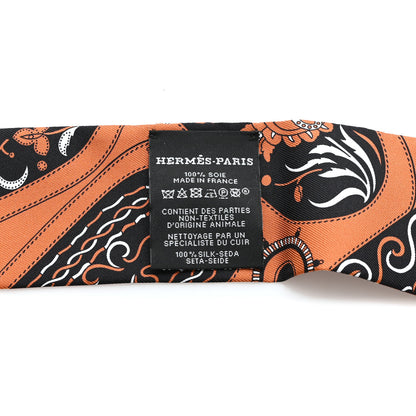 Hermes Silk Bandana Fringed Twilly Barenia 3 of 4