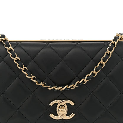 Chanel Lambskin Quilted Trendy CC Wallet On Chain WOC Black 8 of 11
