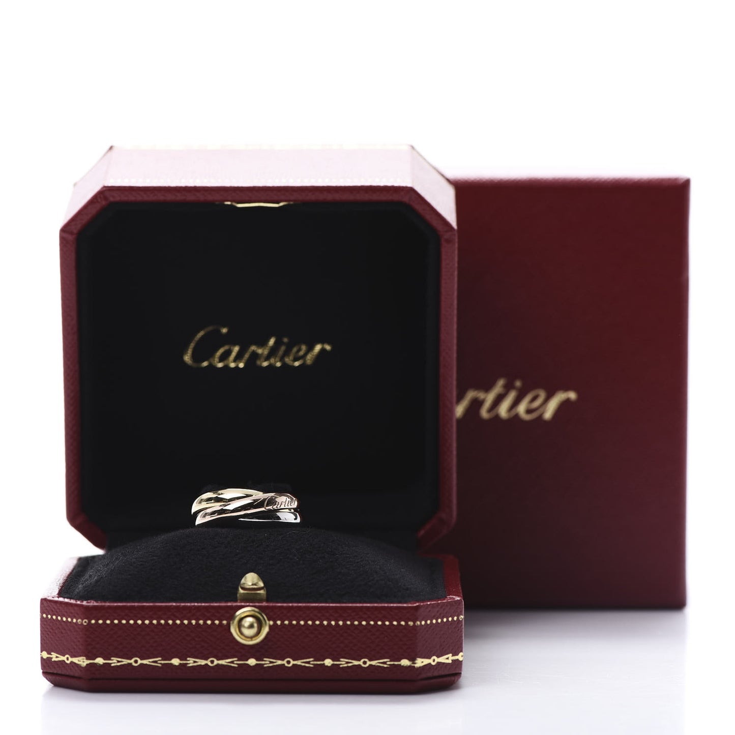 18K Pink Yellow White Gold Classic Trinity Ring 51 5.75